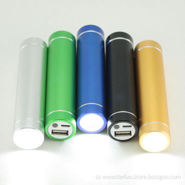 Portable Pocket Power Bank with Flashlight, 2600mAh